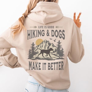 Hiking With Dogs Hoodie, Camping Hiking Gift For Dog Lover, Dog Lover Hiking, Outdoorsy Dog Gift, Dog Walking Hoodie, Cute Dog Gift For Mom