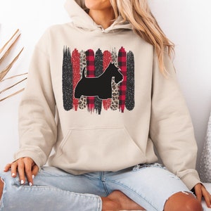 Scottie Mom Hoodie, Scottish Terrier Sweatshirt, Scottie Dogs, Scotty Dog Mom Gift, Scottie Dog Lover, Puppy Owner Gift, Scottie Christmas