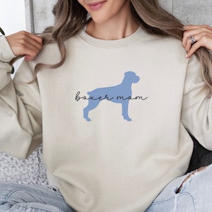 Boxer Mom Sweatshirt, Boxer Dog Shirt, Cute Dog Shirt For Mom, Boxer Lover Gift For Her, Boxer Dog Breed Shirt For Women, Gift For Dog Owner