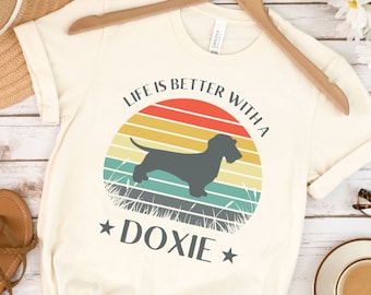 Wirehaired Dachshund Gift, Wire Haired Dachshund T-Shirt, Doxie Dog Shirt, Wiener Dog Tee, Cute Dog Shirt, Doxie Gift, Wire Dachshund Shirt