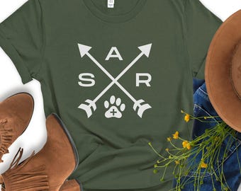 Search and Rescue Shirt, SAR K9 Tshirt, Working Dog T-Shirt, K9 Search & Rescue, Detection Dog, Disaster Dog, Rescue Dog, Crossed Arrows Tee