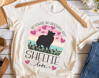 Shetland Sheepdog T-Shirt, Cute Sheltie Shirt For Dog Mom Valentine Gift, Dog Lover Valentine Shirt, Funny Shetland Sheepdog Gift For Her