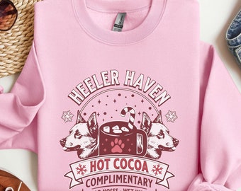 Heeler Christmas Sweatshirt, Blue Heeler Dogs, Heeler Cattle Dog, Heeler Dog Mom, Blue Heeler Mom, Red Heeler Gift, Heeler Haven Hot Cocoa