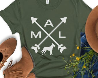 Malinois T-Shirt, Belgian Malinois Gift, Belgian Shepherd Tshirt, Minimalist Dog Tee, Dog Lover Gift, Dog Dad Birthday, Crossed Arrows Shirt