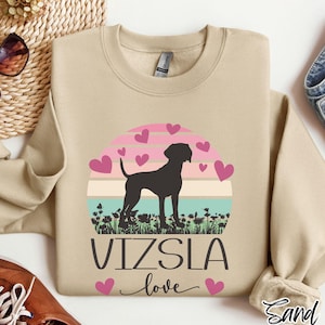 Vizsla Love-sweater, Hongaars Vizsla-cadeau, Vizsla Dog Mom Gift, Vizsla Lover-trui, Vizsla-sweater, cadeau puppy mama, shirt hond moeder
