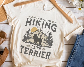 Camiseta de Cairn Terrier, Camiseta de senderismo con mi Cairn Terrier, Regalo para amantes de los perros, Camiseta vintage para perros de senderismo
