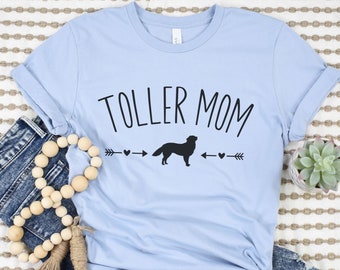 Camiseta para mamá Toller, regalo para el Nova Scotia Duck Tolling Retriever, camiseta para perro Toller, camiseta minimalista Duck Toller, camiseta femenina para perro, camiseta para mamá de perro