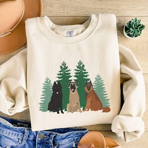 Belgian Shepherds Sweatshirt, Collectible Belgian Sheepdog/Tervuren/Malinois Shirt, Belgian Shepherd Breeds Gift, Herding Dog Lover Shirt