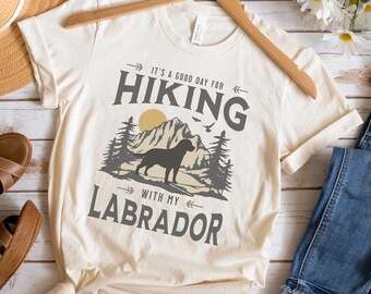 Labrador Shirt, Labrador Lover Gift, Lab Retriever, Labrador Gift, Dog Hiking Shirt, Dog Adventure, Dog Dad Birthday, Dog Lovers Tee Shirt