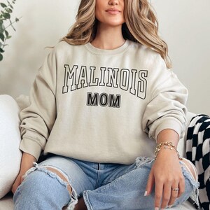 Malinois Mom Sweatshirt, Belgian Malinois, Malinois Gift, Belgian Shepherd Dog, Working Dog, College Style Dog Mom Crewneck, Dog Lover Gift