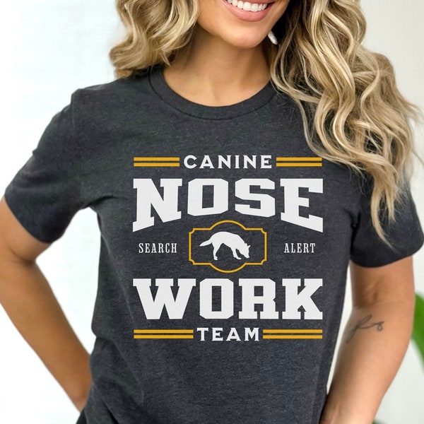 German Shepherd Nose Work T-Shirt, K9 Nosework Tee, GSD Scent Training Shirt, German Shepherd Dog Training Tee, Dog Scentwork Trainer Gift