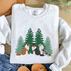 Rough Collie Sweatshirt, Collie Mom Shirt, Rough Collie Gift For Nature Lover, Cute Outdoorsy Scotch Collie Shirt Collectible Collie Sweater