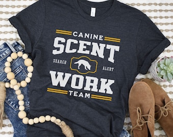 Dog Scent Work T-Shirt, Scentwork for Dogs Tee, K9 Nose Work Tshirt, Dog Training Tee, Dog Sports Shirt, GSD Nosework Top, AKC Scent Work