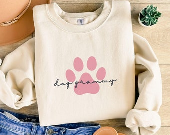 Dog Grammy Sweatshirt, Grams Gift For Dog Lover, Dog Grandma Shirt, Cute Gift For Grammy, Pet Sitting Grammy Gift, Pretty Dog Paw Sweater