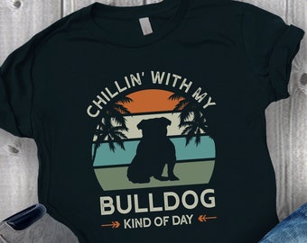 Bull Dog T-Shirt, Retro Bulldog Lover Shirt, Cute Bulldog Mom Shirt, English Bulldog Gift, Funny Dog Owner, Cool Dog Shirt, Dog Dad Birthday