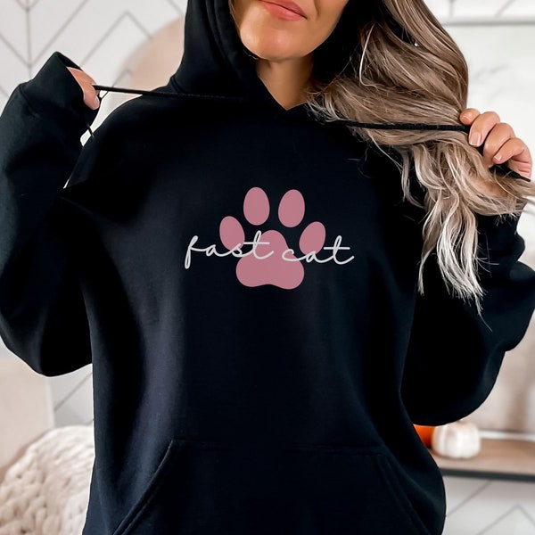 Fast Cat Hoodie, Cute Fastcat Shirt For Her, Lure Coursing Sweatshirt, Sighthound Dog Racing Shirt, Dog Sports Gift, Dog Training Shirt