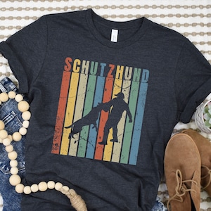 Retro Schutzhund Bite Work T-Shirt, Schutzhund Graphic Tee, IGP Dog Training T Shirt, IPO Police K9 Tshirt, Vintage Style GSD Dog Sport Tee
