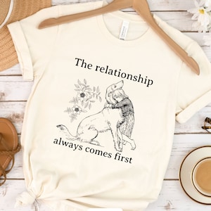 Dog Lover T-Shirt, Vintage Illustration Feminine Dog Tee, Dog Lover Gift, Dog Lover Shirt, Dog Trainer Gift, Relationship-Based Dog Training