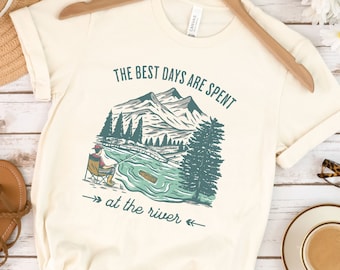 River Lover T-Shirt, River Fishing Shirt, Summer At The River Tee, Camping Tee, River Life Tshirt, Get Outside Shirt, Vacation Shirts