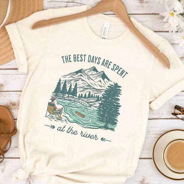 River Lover T-Shirt, River Fishing Shirt, Summer At The River Tee, Camping Tee, River Life Tshirt, Get Outside Shirt, Vacation Shirts