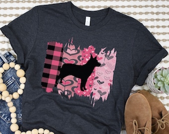 Blue Heeler T-Shirt For Her, Heeler Mom Shirt For Dog Mom Gift, Cute Dog Tshirt, Heeler Gift, Heeler Dog Shirt, Cattle Dog T Shirt Women