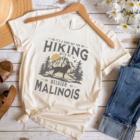 Belgian Malinois T-shirt, Vintage Style Dog Hiking Shirt for