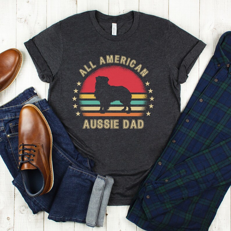 Aussie Dad T-shirt, Australian Shepherd, Aussie Dog Gift, Aussie ...