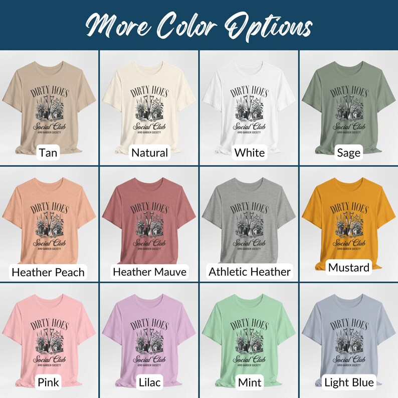 Funny Garden Shirt, Garden Gift for Mom, Plant Lover Gift, Farming Shirt, Vegetable Gardener Gift, Gardening Pun, Dirty Hoes Social Club Tee image 5