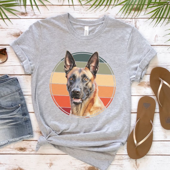German Shepherd Tee Shirts For Men Vintage Retro Sunset Gift German Shepherd Tee Shirts For Men Vintage Retro Sunset Gift