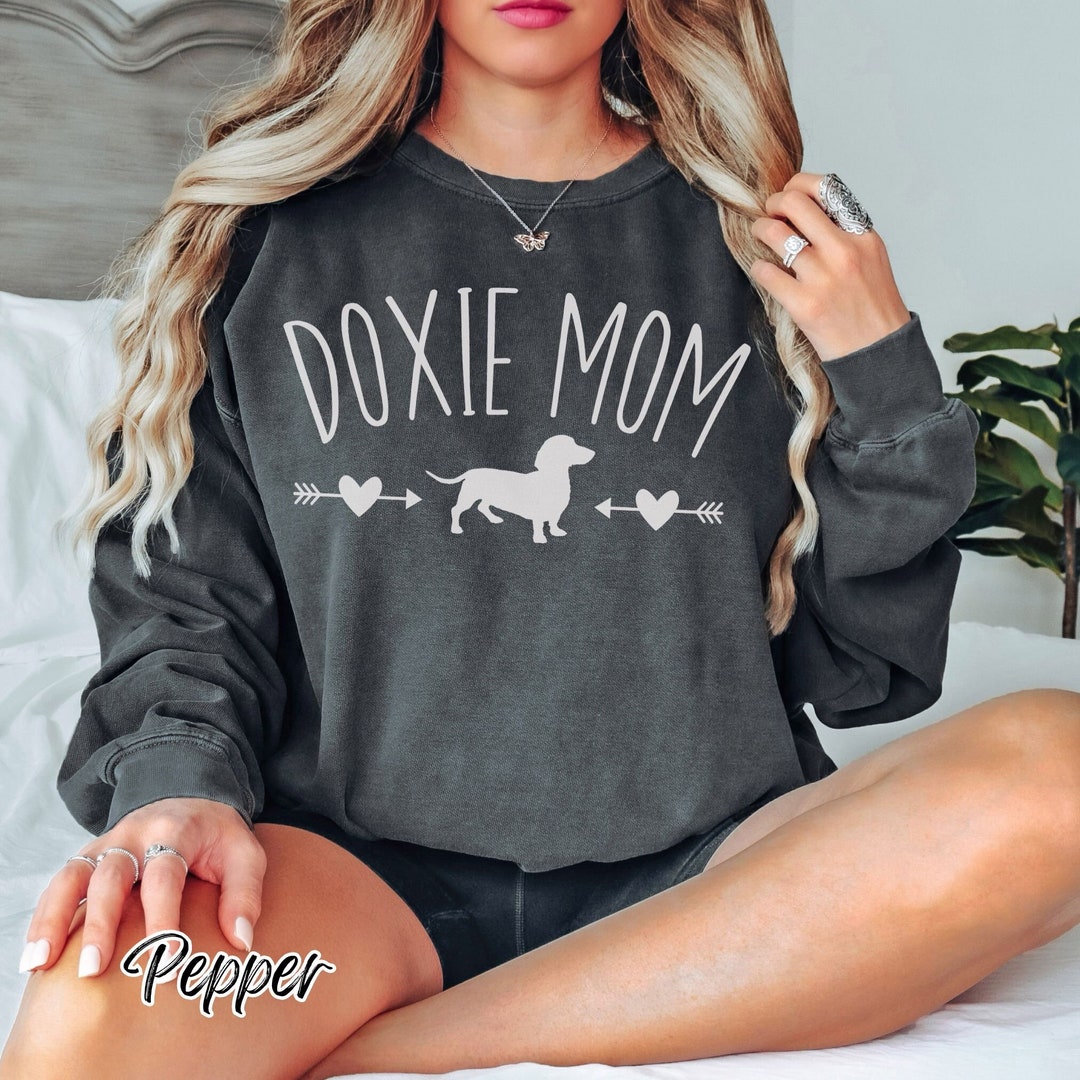 Comfort Colors Dachshund Sweatshirt, Doxie Mom Shirt, Dachshund Sweater