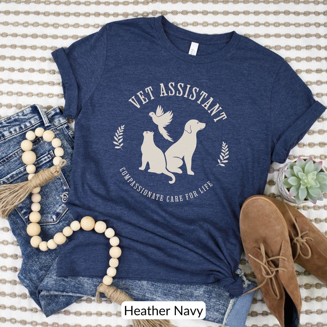 Vet Assistant Tshirt, Vintage Style Veterinary Assistant Shirt, Vet
