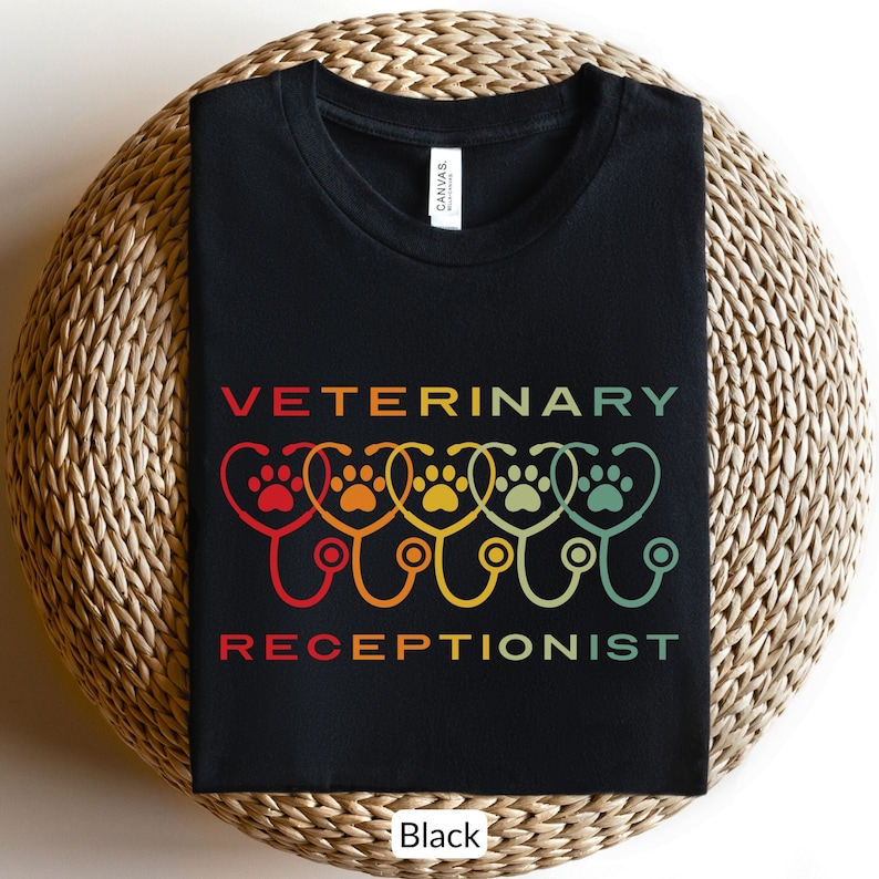 Vet Receptionist Tshirt Front Office Staff Tshirt for Etsy