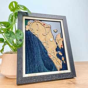 Individuelle 3D Karte Multilayer Map Wandkunst - Jeder Ort der Welt möglich | Urlaubsort - Einzug - Zu Hause - Jahrestag - Hochzeit Geschenk