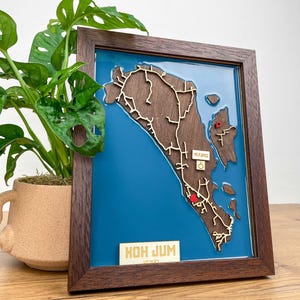 Individuelle 3D Karte Multilayer Map Wandkunst - Jeder Ort der Welt möglich | Urlaubsort - Einzug - Zu Hause - Jahrestag - Hochzeit Geschenk