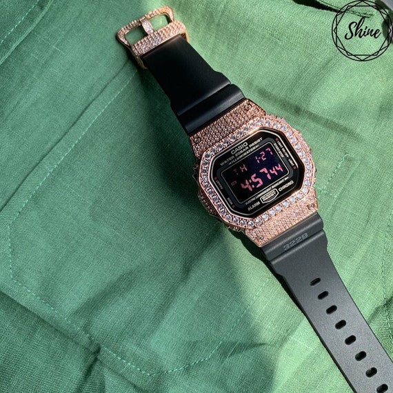 Forskel elite Metode Casio G-shock DW-5600MS-1 Rose Gold Bling Bling Watch Luxury - Etsy