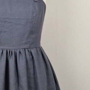 Abito Rosemary, lino, grigio, vintage, abito lenzuolo, taglia L, verde bottiglia, lilla, verde scuro, XS-4X