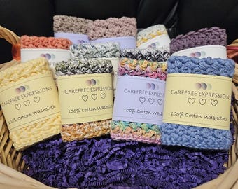 100% Cotton Crocheted Dishcloths - Washcloths