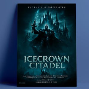 World of Warcraft Raid-Filmposter – Digitaler Download – Eiskronenzitadelle | Kinoreife WoW-Wandkunst