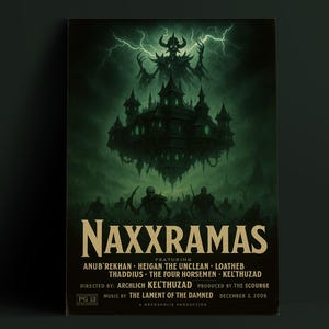 World of Warcraft Raid-Filmposter – Digitaler Download – Naxxramas | Kinoreife WoW-Wandkunst