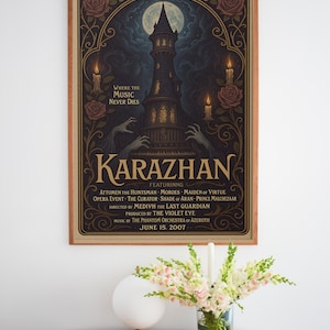 World of Warcraft Raid Movie Posters – Molten Core, Karazhan, Naxxramas, Icecrown Citadel & Ulduar | Cinematic WoW Wall Art | Gamer Decor Karazhan
