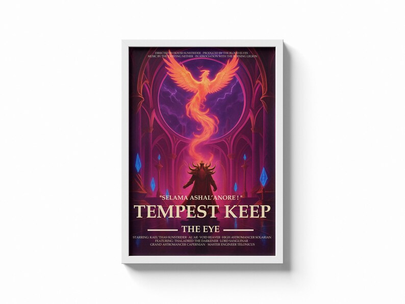 World of Warcraft Raid Movie Posters – Molten Core, Karazhan, Naxxramas, Icecrown Citadel & Ulduar | Cinematic WoW Wall Art | Gamer Decor Tempest Keep