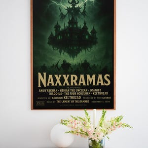 World of Warcraft Raid Movie Posters – Molten Core, Karazhan, Naxxramas, Icecrown Citadel & Ulduar | Cinematic WoW Wall Art | Gamer Decor Naxxramas