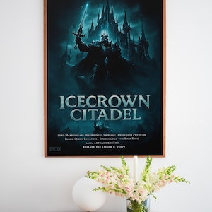 World of Warcraft Raid Movie Posters – Molten Core, Karazhan, Naxxramas, Icecrown Citadel & Ulduar | Cinematic WoW Wall Art | Gamer Decor IceCrown Citadel