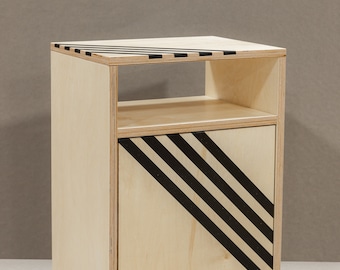 Bedside Table - Industrial Design/ Bedside Table Birch Plywood/ Birch Plywood Furniture
