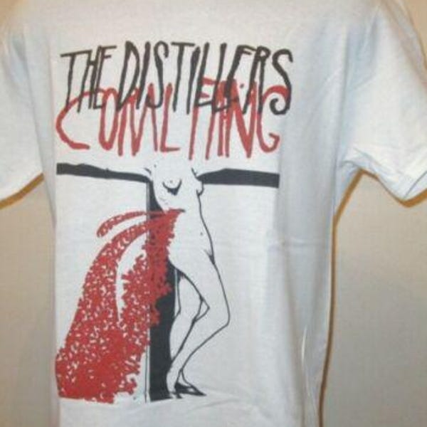 The Distillers T-Shirt EE133 Retro Weiß Unisex Graphic Tee