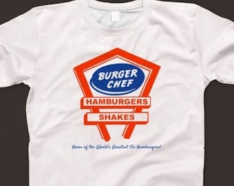 Burger Chef T Shirt 634 Retro White Unisex Graphic Tee - Etsy