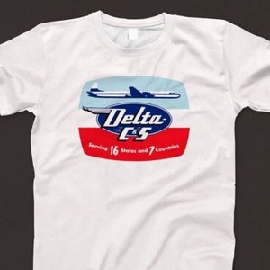 Delta C&S T Shirt 741 Retro White Unisex Graphic Tee