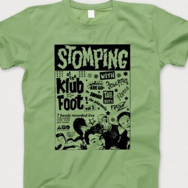 Stomping At The Klub Foot T Shirt 656 Retro Green Unisex Graphic Tee