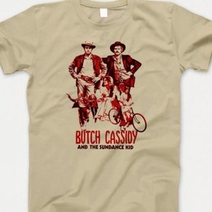 Butch Cassidy And The Sundance Kid T Shirt 775 Retro Beige Unisex Graphic Tee