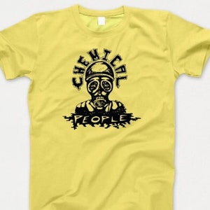 Chemical People T Shirt 551 Retro Yellow Unisex Graphic Tee